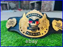New Custom Made Baddest Championship Belt Adult Size 2mm Brass