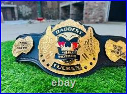 New Custom Made Baddest Championship Belt Adult Size 2mm Brass