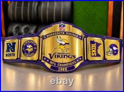 New Custom Minnesto vikings 1969 Championship Belt Title Adult size 2mm Brass
