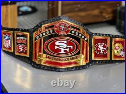 New Custom San Francisco 49ers Championship Title Belt Adult Size 2MM Brass
