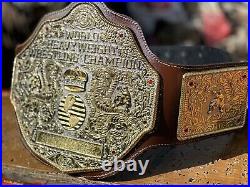 New DieCasting BIG GOLD World Heavyweight Championship Replica Belt Brown 6MM