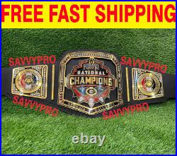 New GEORGIA BULLDOG NATIONAL CHAMPIONSHIP BELT Adult size 2mm Brass Plates