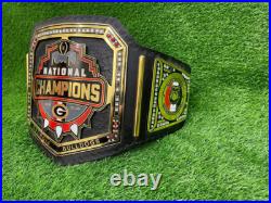 New GEORGIA BULLDOG NATIONAL CHAMPIONSHIP BELT Adult size 2mm Brass Plates