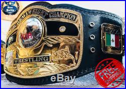 New NWA WORLD HEAVYWEIGHT Championship Title Belt 24K Gold Plated Zinc Plates