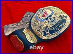 New Smoking Skull Championship Belt Adult Replica Snake Leather Smoking Skull