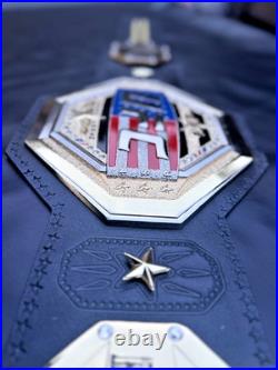 New UFC Freedom Legacy 250 Championship Title Replica Belt 6mm Gold Adult Size