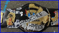 New WWF Hardcore Wrestling Championship Title Belt 24K Gold Plated
