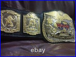 New World Tag Team Wrestling Championship Title Belt Replica 4MM Zinc Adult Size