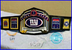 New York NY Championship Wrestling Belt 2mm Brass Adult Size Leather Strap New York NY Championship Wrestling Belt 2mm Brass Adult Size Leather Strap