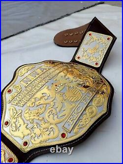Nwa Big Gold Heavyweight Championship Belt Replica, 4mm Zinc Plates, Dual Plating
