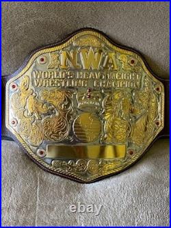 Nwa Big Gold World Heavyweight Championship Wrestling Title Belt & Stand Wwe