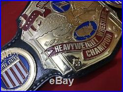 Nwa United States Championship Belt In 4mm Zinc Deep Etching 24kt Gold Plated