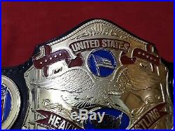 Nwa United States Championship Belt In 4mm Zinc Deep Etching 24kt Gold Plated