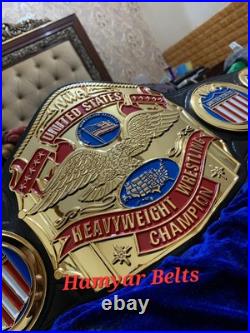 Nwa Usa Luger heavyweight championship belt, 4mm Cnc Hd Engraved, 24k Gold plated Nwa Usa Luger heavyweight championship belt, 4mm Cnc Hd Engraved, 24k Gold plated
