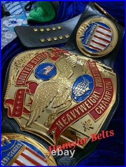 Nwa Usa Luger heavyweight championship belt, 4mm Cnc Hd Engraved, 24k Gold plated Nwa Usa Luger heavyweight championship belt, 4mm Cnc Hd Engraved, 24k Gold plated