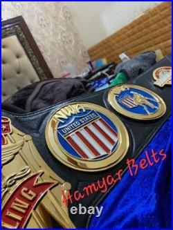 Nwa Usa Luger heavyweight championship belt, 4mm Cnc Hd Engraved, 24k Gold plated Nwa Usa Luger heavyweight championship belt, 4mm Cnc Hd Engraved, 24k Gold plated