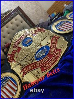 Nwa Usa Luger heavyweight championship belt, 4mm Cnc Hd Engraved, 24k Gold plated Nwa Usa Luger heavyweight championship belt, 4mm Cnc Hd Engraved, 24k Gold plated
