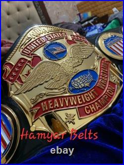 Nwa Usa Luger heavyweight championship belt, 4mm Cnc Hd Engraved, 24k Gold plated Nwa Usa Luger heavyweight championship belt, 4mm Cnc Hd Engraved, 24k Gold plated