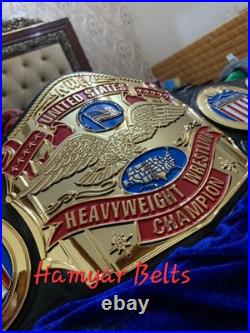 Nwa Usa Luger heavyweight championship belt, 4mm Cnc Hd Engraved, 24k Gold plated Nwa Usa Luger heavyweight championship belt, 4mm Cnc Hd Engraved, 24k Gold plated