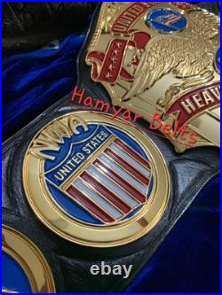 Nwa Usa Luger heavyweight championship belt, 4mm Cnc Hd Engraved, 24k Gold plated Nwa Usa Luger heavyweight championship belt, 4mm Cnc Hd Engraved, 24k Gold plated