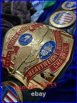 Nwa Usa Luger heavyweight championship belt, 4mm Cnc Hd Engraved, 24k Gold plated Nwa Usa Luger heavyweight championship belt, 4mm Cnc Hd Engraved, 24k Gold plated