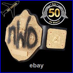 Nwo Big Gold World Heavyweight Wrestling Championship Replica Title Belt 2mm A+
