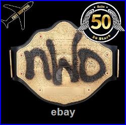 Nwo Big Gold World Heavyweight Wrestling Championship Replica Title Belt 2mm A+
