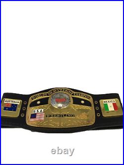 Official Premier Nwa Domed Globe Heavyweight Championship Replica Wrestling Belt