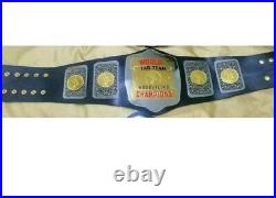 Old AWA World Tag Team Wrestling Championship Leather Belt (Dual Layer)
