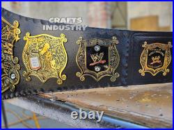 Old Undisputed Heavyweight Wrestling Championship Replica Belt 2mm Brass Plates