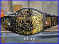 Old Undisputed Heavyweight Wrestling Championship Replica Belt 2mm Brass Plates