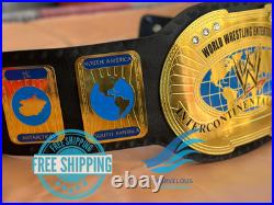 Oval Intercontinental Wrestling Championship Replica Title Belt Adult 2mm Brass