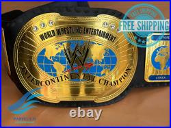 Oval Intercontinental Wrestling Championship Replica Title Belt Adult 2mm Brass