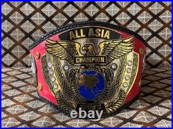 PWF ALL ASIA Championship leather Belt, 2MM brass On Leather Adult size