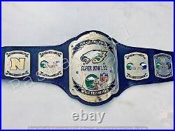 Philadelphia Eagles Superbowl Championship Leather title belt Adult size 2mm 4mm