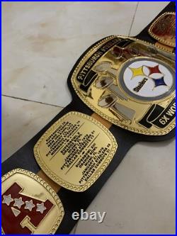 Pittsburgh Steelers NFL championship belt, 4mm Zinc, Gold Plated. 8x World Cahmpion Pittsburgh Steelers NFL championship belt, 4mm Zinc, Gold Plated. 8x World Cahmpion