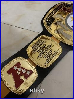 Pittsburgh Steelers NFL championship belt, 4mm Zinc, Gold Plated. 8x World Cahmpion Pittsburgh Steelers NFL championship belt, 4mm Zinc, Gold Plated. 8x World Cahmpion