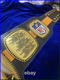 Pittsburgh steelers championship belt, 6x champion, gold plated, Leather strap