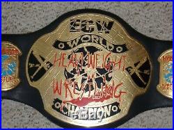 RARE TAZ VERSION ECW WORLD CHAMPIONSHIP METAL ADULT SIZE REPLICA TITLE BELT wwe