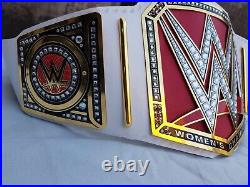 RAW Women Championship Replica Title Belt Adult Size RED 2MM Brass Metal Plates