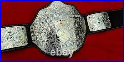 RIC FLAIR Big Gold Wrestling Championship Belt Replica Real leather Dual plate