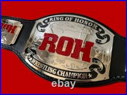 RING OF HONOR CHAMPIONSHIP BELT ADULT SIZE CHROME Plated 2MM HD QUALITY