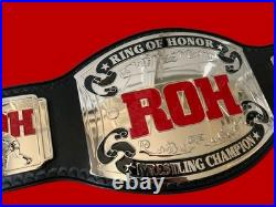RING OF HONOR CHAMPIONSHIP BELT ADULT SIZE CHROME Plated 2MM HD QUALITY