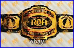 ROH World Tag Team Heavyweight Wrestling Championship Title Belt 4mm zinc plated