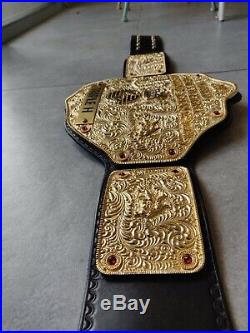 Real 3D WWE Logo Big Gold Heavyweight Championship Belt Triple H WCW WWF AEW