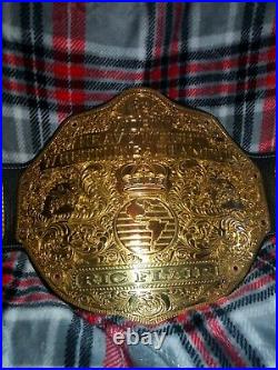 Real WCW Style Big Gold Championship Wrestling Title Belt -ECW WWF NWA TNA NJPW