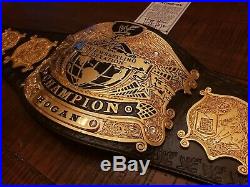 Real WWE WWF Undisputed Championship Belt Real Leather Gold American Hulk Hogan