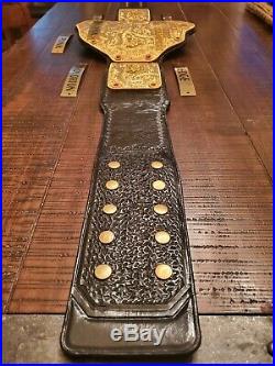 Real WWE World Heavyweight Championship Big Gold Leather 3D CNC Machine Made