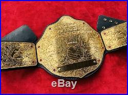 Real WWE style World Heavyweight Championship Belt On Real Leather By Mrs B