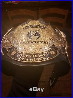 Real WWF Winged Eagle Championship Belt Real Leather Dual Plated